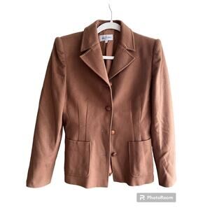 Valentino Woman's Vintage Cashmere Camel Blazer  - Size 42/ Size 8